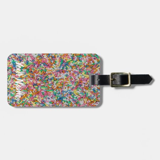 Zuckerkraut farbenfrohe Hintergrundgeschenk Gepäckanhänger (Vorderseite horizontal)