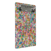 Zuckerkraut farbenfrohe Hintergrundgeschenk Mini Klemmbrett (Schrägansicht)