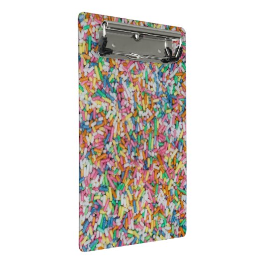 Zuckerkraut farbenfrohe Hintergrundgeschenk Mini Klemmbrett (Schrägansicht)