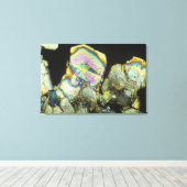 Zuckerkristalle in polarisiertem Licht 2 Leinwanddruck (Insitu (Holzboden))