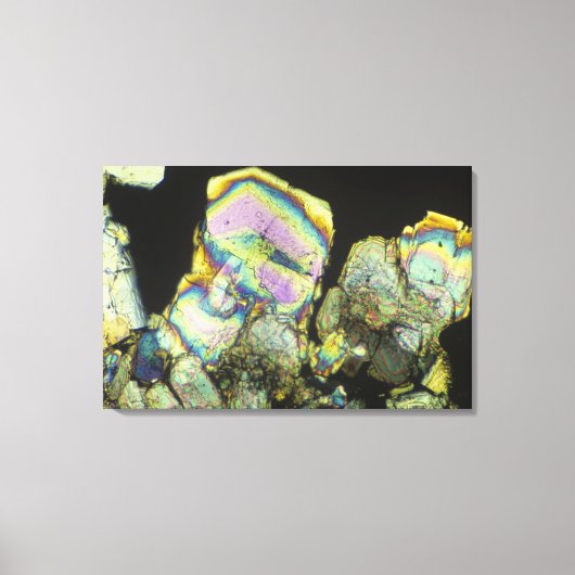 Zuckerkristalle in polarisiertem Licht 2 Leinwanddruck (Vorderseite)