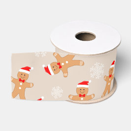 Zuckerkuchen-Baby mit Weihnachtsmützen-Druck Ripsband