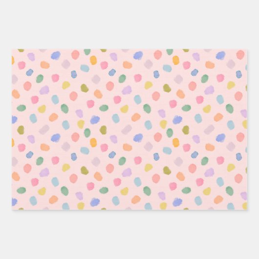 Zuckerkügelchen Geschenkpapier Set (Vorderseite)