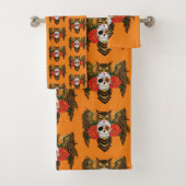 Zuckerkull-Rose Owl Badhandtuch Set (Insitu)