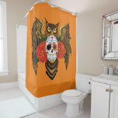 Zuckerkull-Rose Owl Duschvorhang (Beispiel)