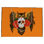 Zuckerkull-Rose Owl Große Geschenktüte (Rückseite)