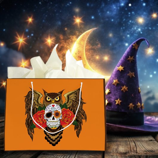 Zuckerkull-Rose Owl Große Geschenktüte