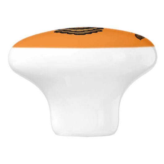 Zuckerkull-Rose Owl Keramikknauf (Seitenansicht)