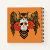 Zuckerkull-Rose Owl Notizbuch (Rückseite)