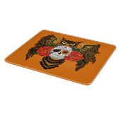 Zuckerkull-Rose Owl Schneidebrett (Ecke)