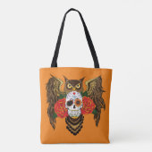Zuckerkull-Rose Owl Tasche (Rückseite)