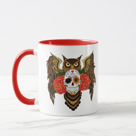 Zuckerkull-Rose Owl Tasse (Links)