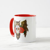 Zuckerkull-Rose Owl Tasse (Vorderseite Links)
