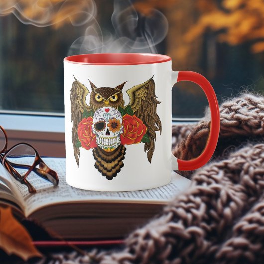 Zuckerkull-Rose Owl Tasse