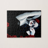 Zuckerkuller Rote Rosen schwarz Puzzle (Horizontal)