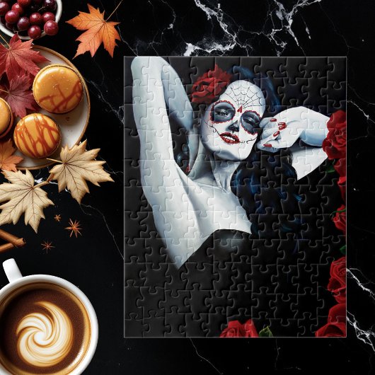 Zuckerkuller Rote Rosen schwarz Puzzle