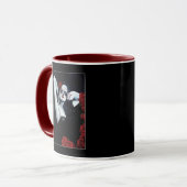 Zuckerkuller Rote Rosen schwarz Tasse (Vorderseite Links)
