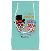 Zuckerkulls Braut & Bräutigam bis zum Tod tun uns Kleine Geschenktüte (Vorderseite)