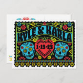 Zuckerkulls Save the Date Postkarte (Vorne/Hinten)