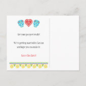 Zuckerkulls Save the Date Postkarte (Rückseite)