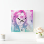 Zuckerkulöpf Mädchen, bunte Uhr (Zuhause)