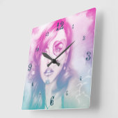 Zuckerkulöpf Mädchen, bunte Uhr (Winkel)