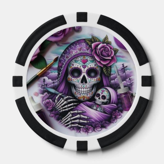 Zuckerkulpferde Muttermund-Poker-Chips Pokerchips (Vorderseite)
