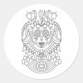 Zuckerkulppern Farbe Sie selbst Aufkleber (Vorderseite)