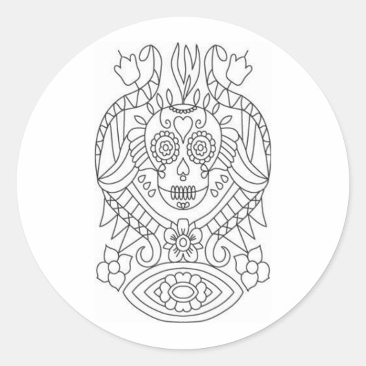 Zuckerkulppern Farbe Sie selbst Aufkleber (Vorderseite)