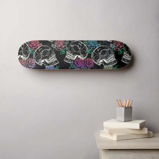 Zuckerkulpturen Rosen | Girly Gothic Grunge Glam Skateboard (Wandkunst (Horz))