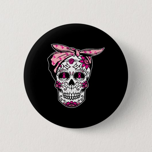 Zuckerkulpur Cooler Brustkrebs Button (Vorderseite)