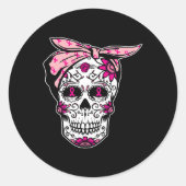 Zuckerkulpur Cooler Brustkrebs Runder Aufkleber (Vorderseite)