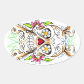 Zuckerkulstkleber Ovaler Aufkleber (Vorderseite)