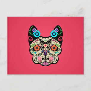 Zuckerkultur Frenchie - Rosa Postkarte