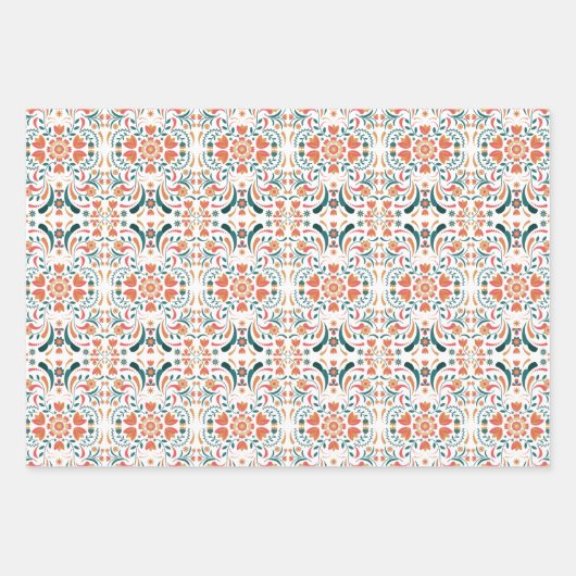 Zuckerkulturmuster Geschenkpapier Set (Vorderseite 2)