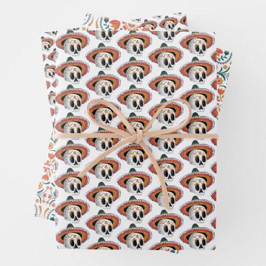 Zuckerkulturmuster Geschenkpapier Set (Beispiel)