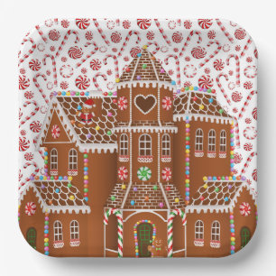Zuckerlebkuchenhaus  pappteller