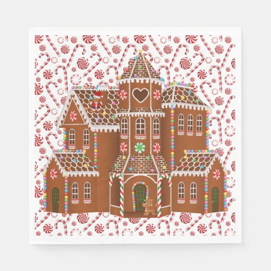 Zuckerlebkuchenhaus serviette (Vorderseite)