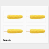 Zuckermais auf Stock Rechteckiger Aufkleber (Blatt)