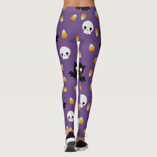 Zuckermais, Fledermäuse und Schädel Leggings (Rückseite)
