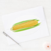 Zuckermais Ovaler Aufkleber (Umschlag)