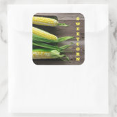 Zuckermais Quadratischer Aufkleber (Tasche)