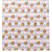 Zuckermais und Sterne Halloween-Muster Duschvorhang (Vorderseite)