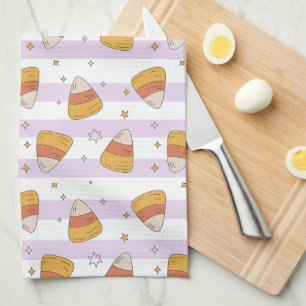 Zuckermais und Sterne Halloween-Muster Geschirrtuch