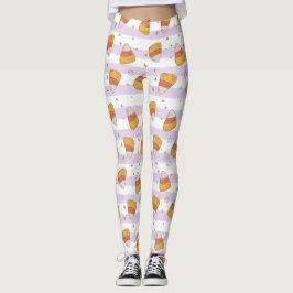 Zuckermais und Sterne Halloween-Muster Leggings