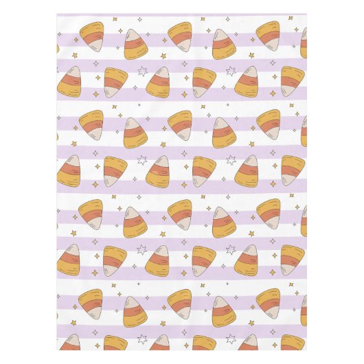 Zuckermais und Sterne Halloween-Muster Tischdecke (Vorderseite)