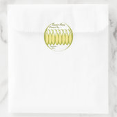 Zuckermaissiegel Runder Aufkleber (Tasche)