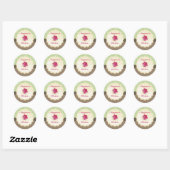 Zuckermarmelade, gebacken Backticker Runder Aufkleber (Blatt)