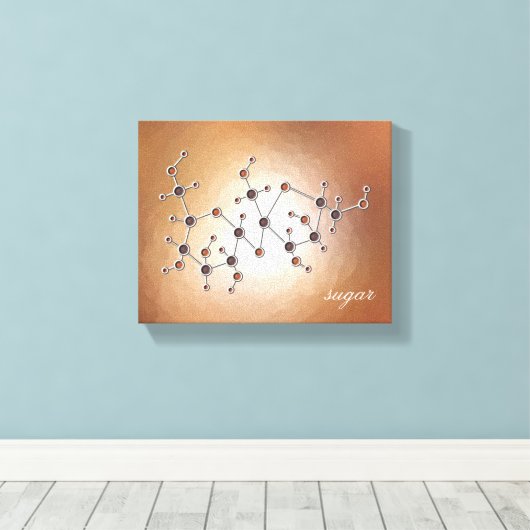 Zuckermolekül Leinwanddruck (Insitu (Holzboden))