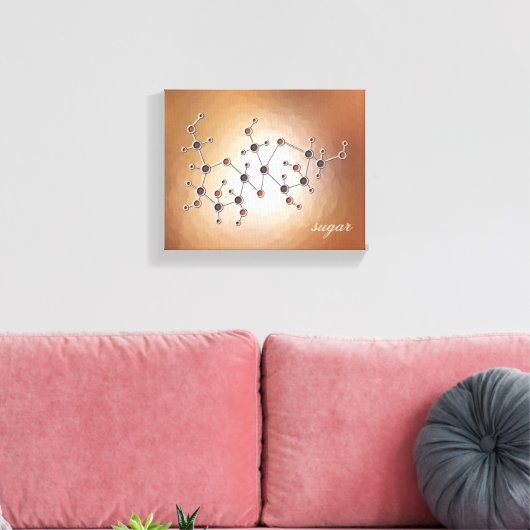 Zuckermolekül Leinwanddruck (Insitu (Wohnzimmer))